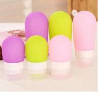 Wholesale custom purple squeeze tube lotion bottle 60ml travel silicone bottle set