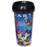 Hot Selling Custom Logo 3D Lenticular Double Wall Plastic Cup(With Water Inside)